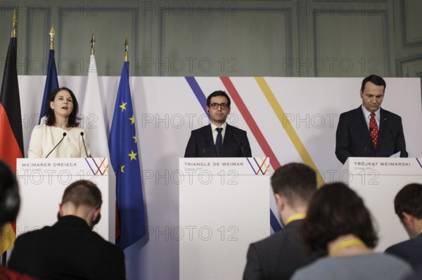 Annalena Bärbock (Alliance 90/The Greens), Federal Foreign Minister, Stephane Sejourne, Minister