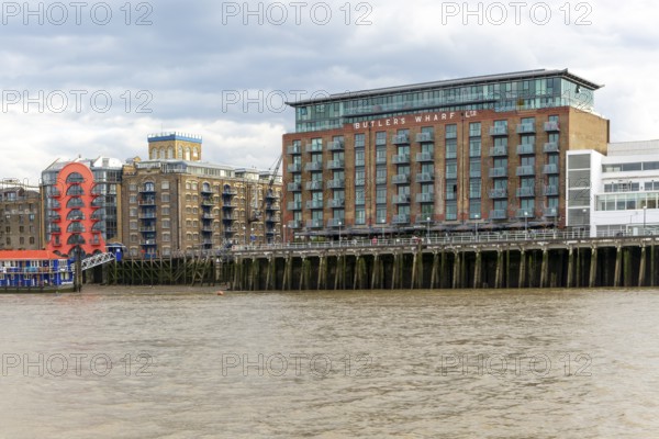 Apartments in converted industrial building, Butler's Wharf, Bermondsey, London, England, UK