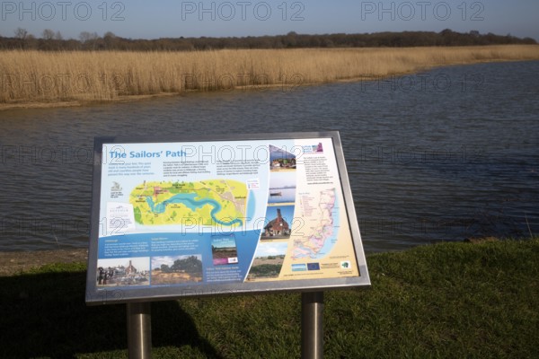 Information about The Sailors' Path footpath from Snape Maltings to Aldeburgh, Suffolk, England, UK