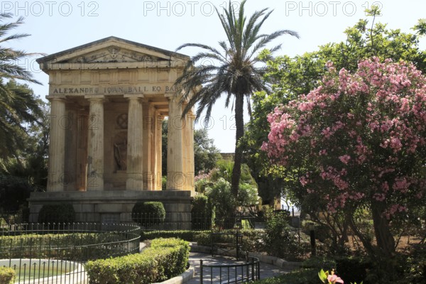 Sir Alexander Ball monument building, Lower Barrakka Gardens, Valletta, Malta, Europe