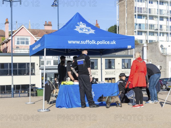 Police community street event in Felixstowe, Suffolk, England, UK