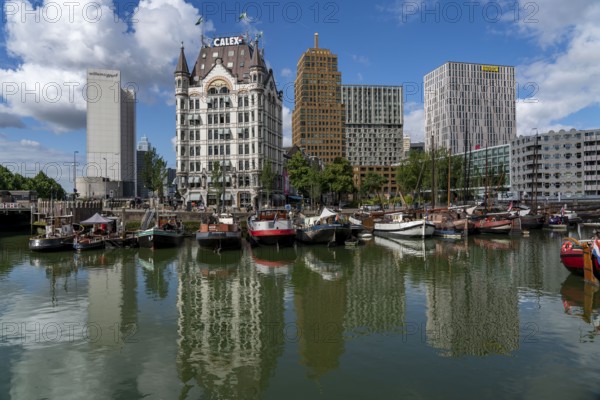 Rotterdam city centre, Oudehaven, historic harbour, The White House, historic office building,