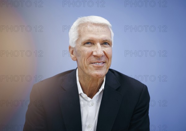 Ralf Wintergerst, Bitkom President, recorded during a press conference on the economic protection