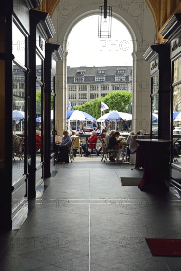 Germany, Hamburg, City, Alster Arcades, Mellin Passage, Hamburg's oldest passage, view to the