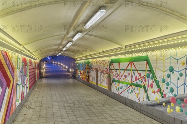 Abstract graffiti in the underpass in Singapore