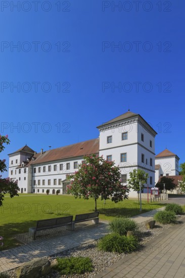 Meßkirch Castle, Castle of the Counts of Zimmern, Zimmern Castle, regular four-wing castle complex,