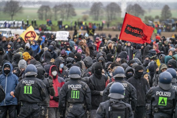 Violent clashes between thousands of demonstrators and the police, after a demonstration against