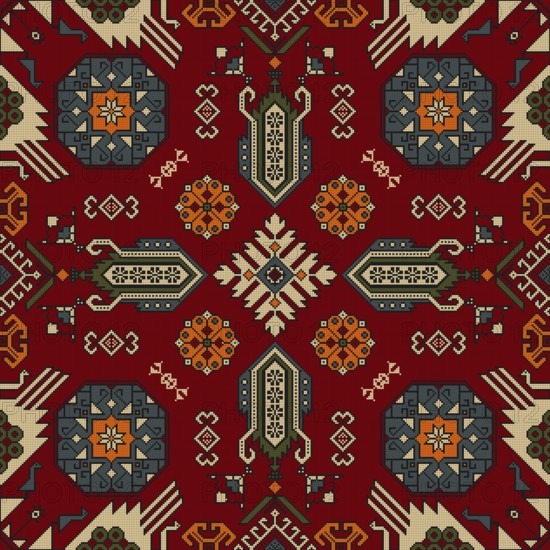 Persian seamless pattern, vector template design.