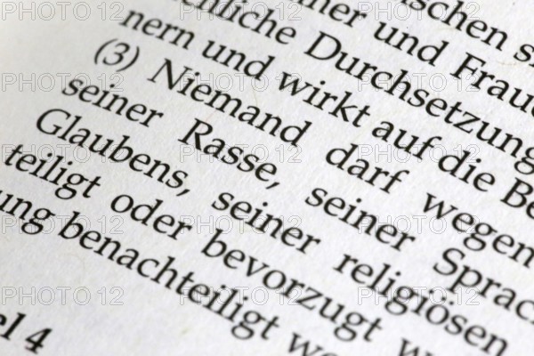 German Basic Law Article 3, close-up