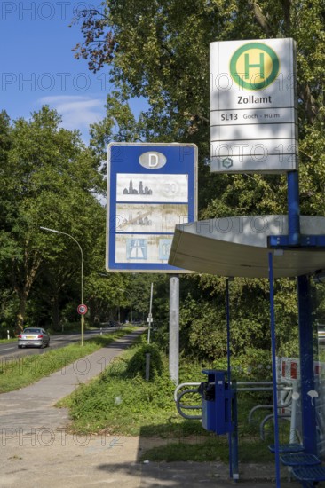 Green border, border crossing Siebengewald-Gaesdonck, south of Goch, without controls, between the
