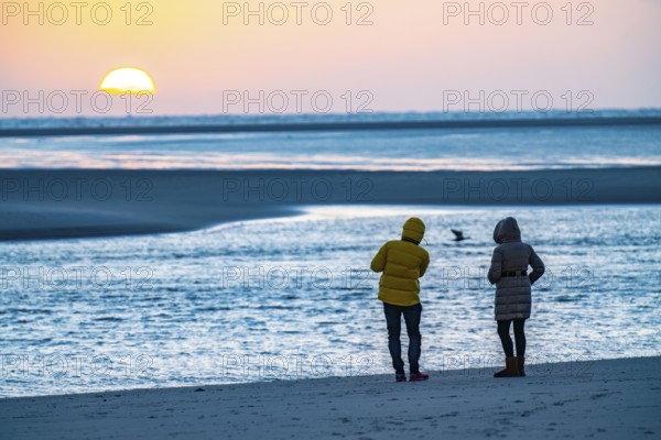 West beach, beach walk, beach, island, East Frisia, winter, season, autumn, Lower Saxony, Germany,