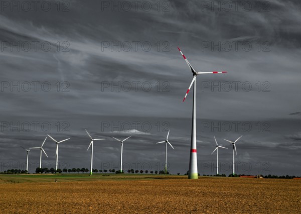 Wind turbines, wind power plant for energy generation, power generation, generation of sustainable