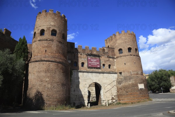 Porta San Paolo, city gate of the Aurelian Wall, Rome, Italy, Europe
