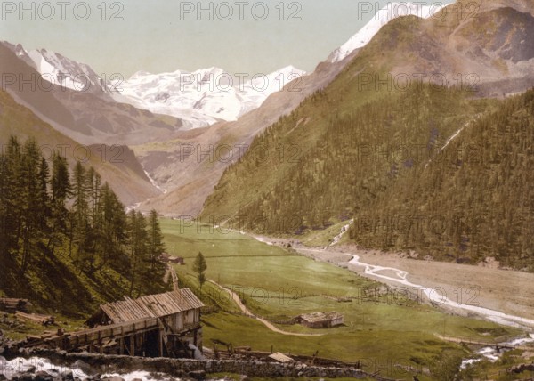Sawmill in Sulden, Suldental, formerly Austria-Hungary, today South Tyrol, Italy, Historical,
