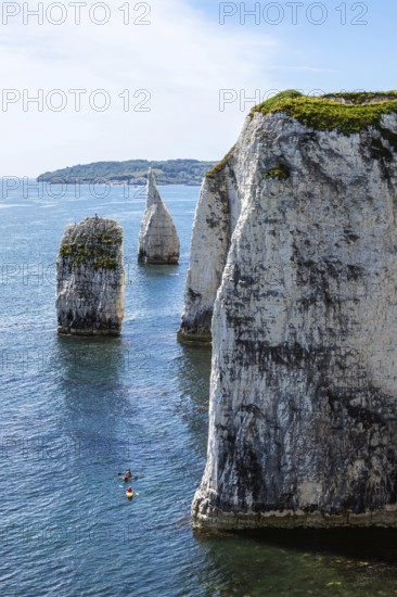 White Cliffs of Old Harry Rocks Jurassic Coast, Dorset Coast, Poole, England, United Kingdom,