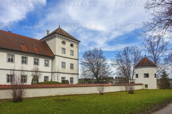 Meßkirch Castle, Castle of the Counts of Zimmern, Zimmern Castle, regular four-wing castle complex,