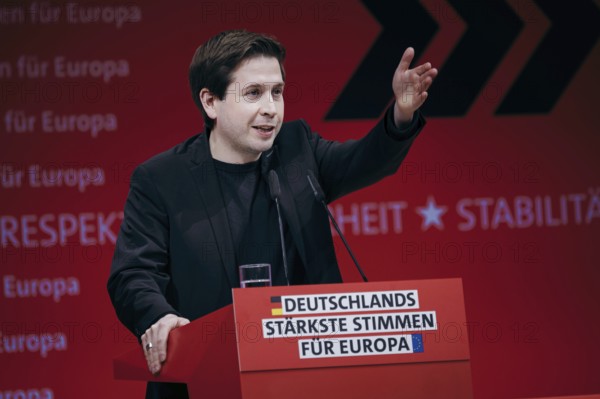 Kevin Kuehnert, Secretary General of the SPD, recorded at the European Delegates' Conference of the