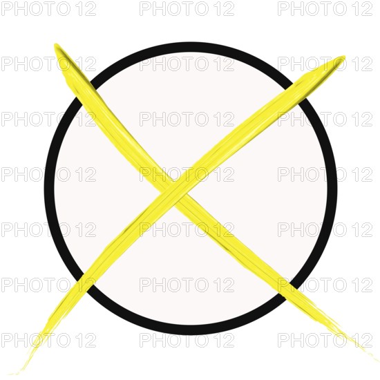 Yellow voting cross