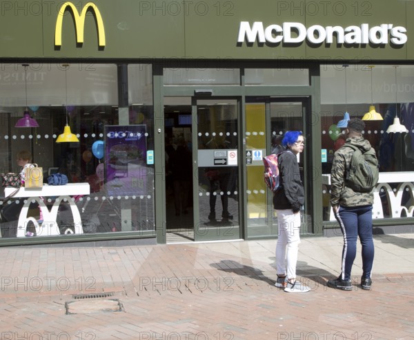 McDonald's fast food restaurant, Tavern Street, Ipswich, Suffolk, England, UK