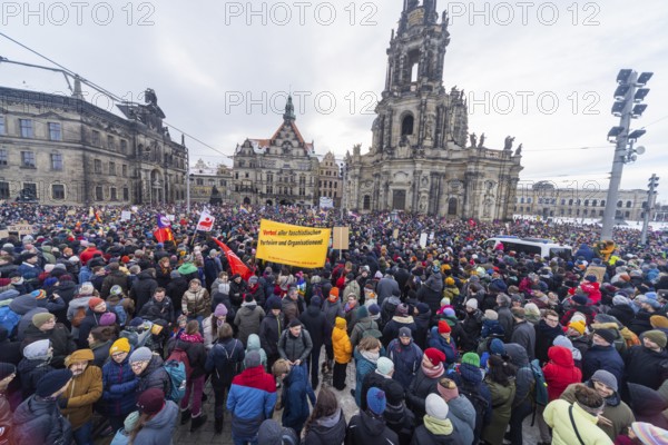 Several thousand people protested on Sunday in Dresden and elsewhere, against the AfD and in favour