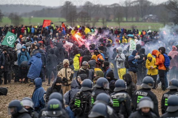 Violent clashes between thousands of demonstrators and the police, after a demonstration against