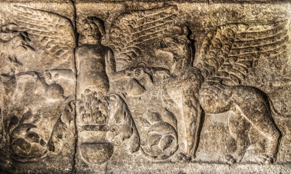 Roman remains inside the bell tower, San Giusto Cathedral, Colle di San Giusto, Trieste, harbour