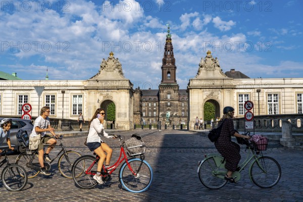 Christiansborg Palace, seat of the three heads of state of the Kingdom of Denmark. Copenhagen,