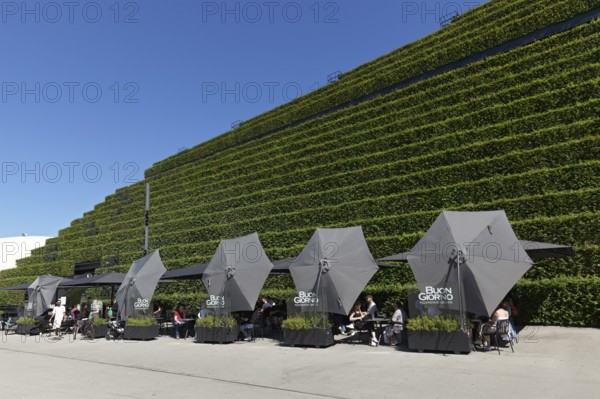 Kö-Bogen II office and commercial building, façade planted with 30, 000 hornbeams, ecological