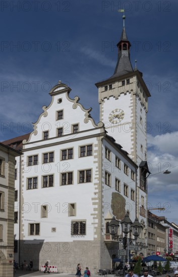 Town Hall with Grafeneckart the oldest part of the Würzburg Town Hall, Würzburg, Lower Franconia,