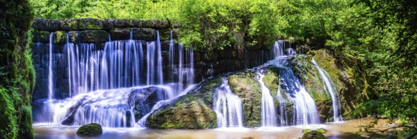 Geratser waterfall, near Rettenberg, Allgäu, Bavaria, Germany, Europe