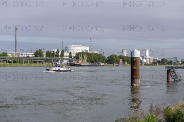 BASF, Lugwigshafen am Rhein, industrial area, bollard, jetty, Mannheim, Baden-Württemberg, Germany,