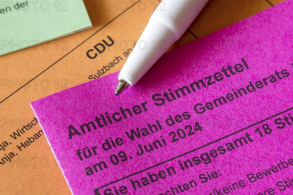 Official ballot papers, ballot papers, election matter, CDU, regional election, district council