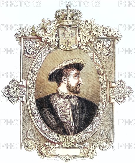 Francis I (born 12 September 1494 at Cognac Castle, died 31 March 1547 at Rambouillet Castle), also