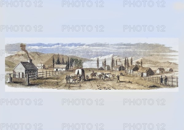 Salt Lake City, Utah, in 1850, from American Pictures Drawn With Pen And Pencil by Rev Samuel