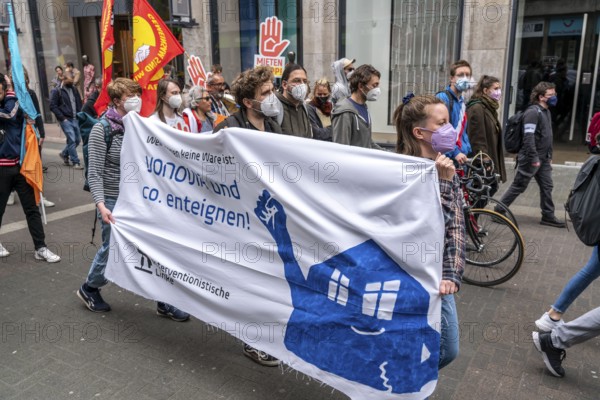 Demonstration against property companies such as Vonovia and others, against rent increases, for