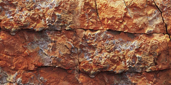Close up of orange and white stone structure. KI generiert, generiert, AI generated