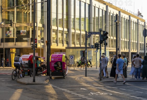 Road traffic at Willy Brandt Platz in Frankfurt am Main, Hesse, Germany, Europe