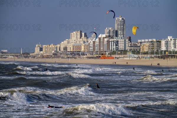 View of the skyline of Scheveningen, which belongs to the city of The Hague and is the largest