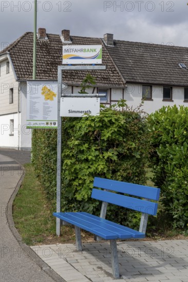 Carpool bank, people can wait here for a lift, your destination is indicated by a selection of