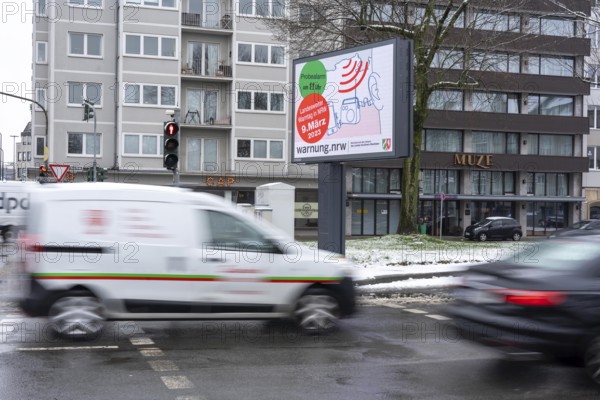 Warning day in North Rhine-Westphalia, the state-wide trial alert takes place on 09.03.23, in