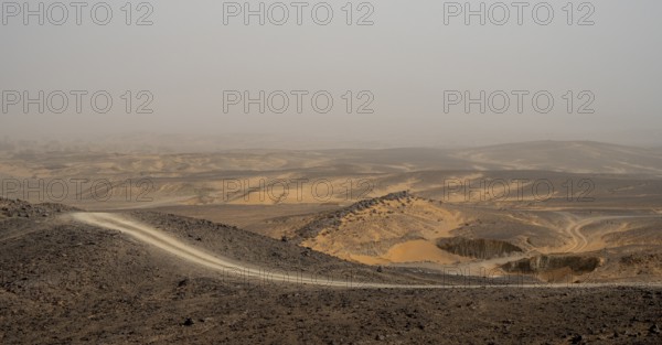 Stone desert, sand desert, Erg Chebbi, Sahara, Merzouga, Morocco, Africa