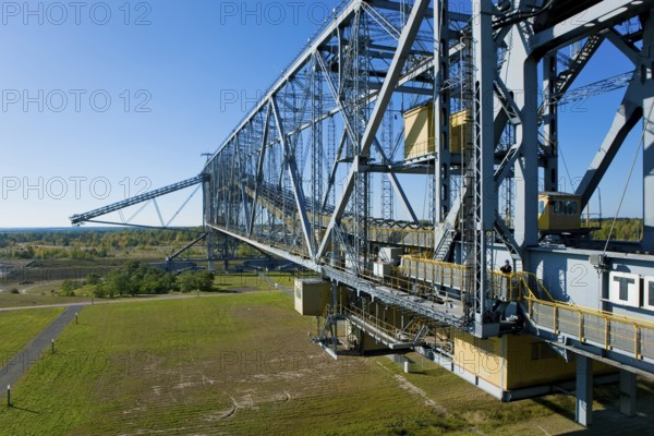 The F60 overburden conveyor bridge visitor mine is located on Bergheider See near the village of