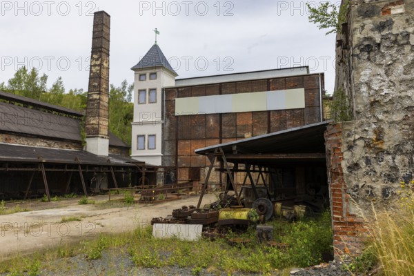 The more than 800-year-old Muldenhütten smelter site. The still existing, historical and