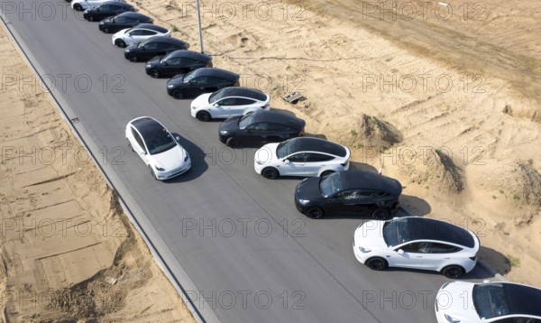 Tesla Y models produced in the Tesla Giga Factory, Gruenheide, 14.08.2022