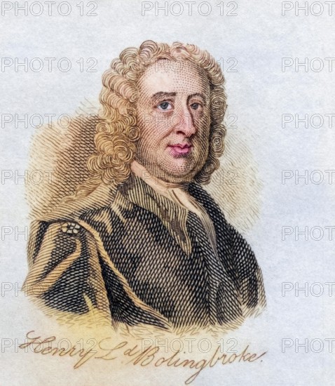 Henry St John Viscount Bolingbroke 1678-1751 English politician and philosopher From the book