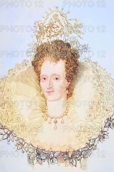 Elizabeth I, 1533-1603, Queen of England 1558-1603, Illustration from Old England's Worthies,