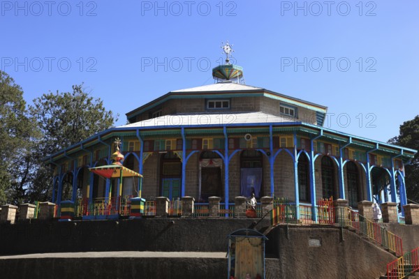 St Mary's Church on Mount Entoto near Addis Ababa, Ethiopia, Africa