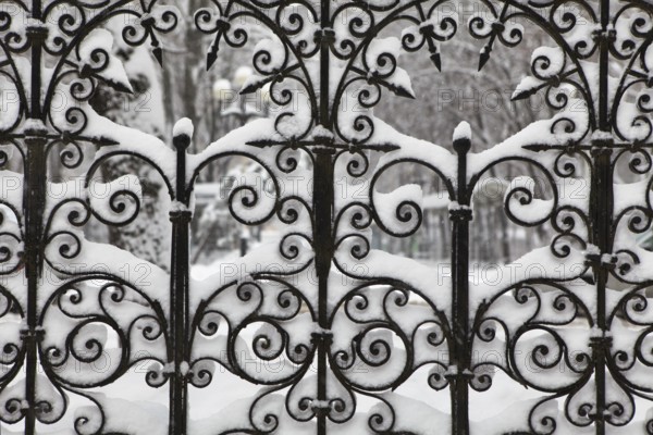 Forging in snow. Krasnodar. Russia