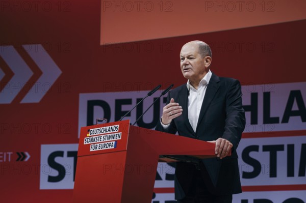 Federal Chancellor Olaf Scholz, recorded at the European Delegates' Conference of the Social