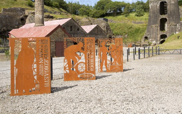 Ironworks museum industrial archaeology, UNESCO World Heritage site, Blaenavon, Monmouthshire,